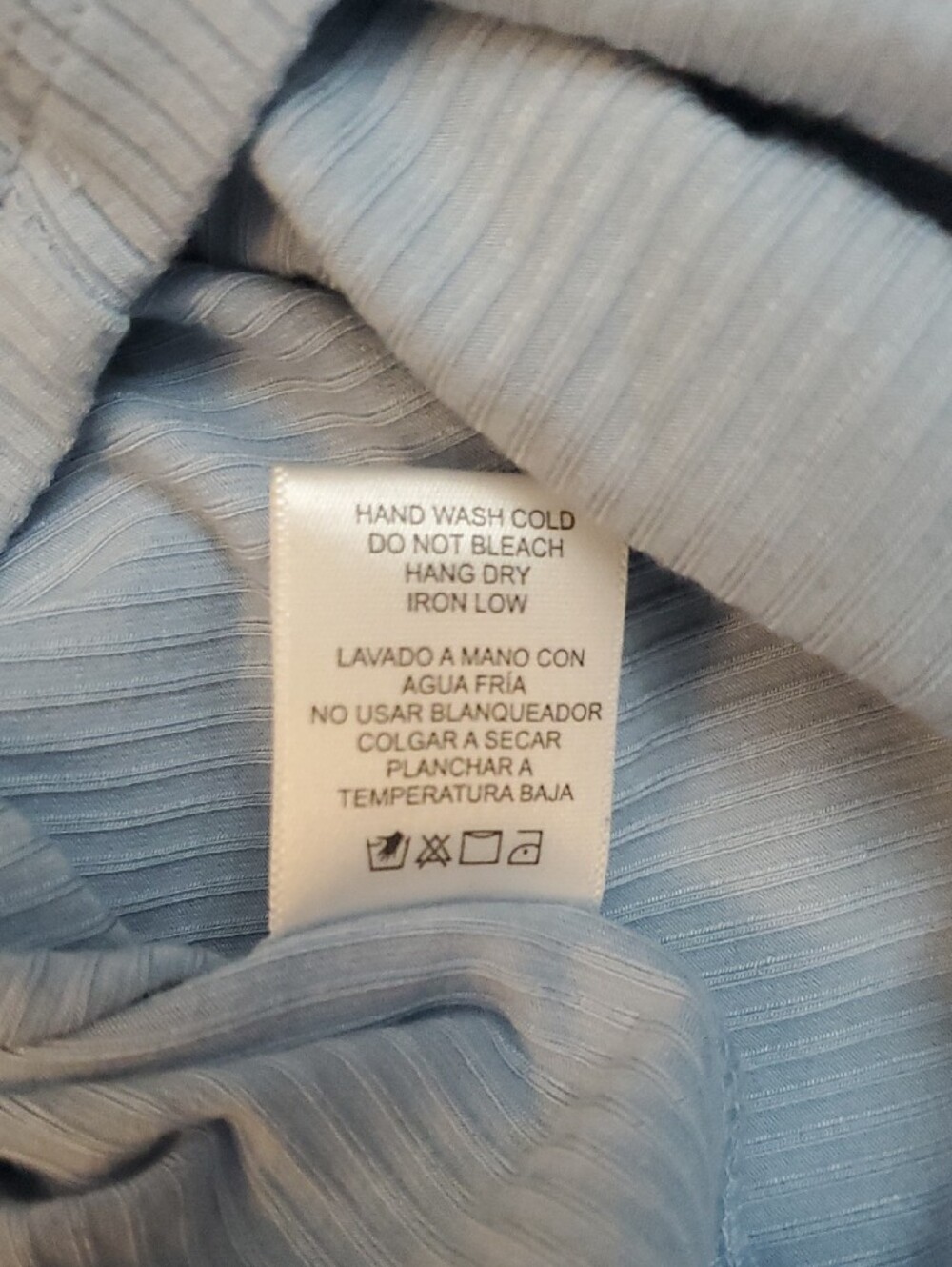Love Tree Romper Ribbed Light Blue Size Large - Picture 7 of 9